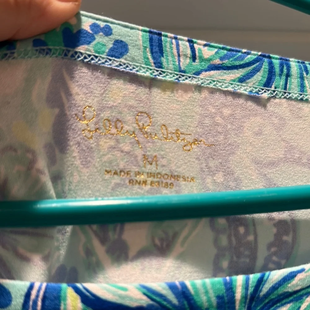 Lilly Pulitzer Blue and Green Patterned Dress - Picture 2 of 3